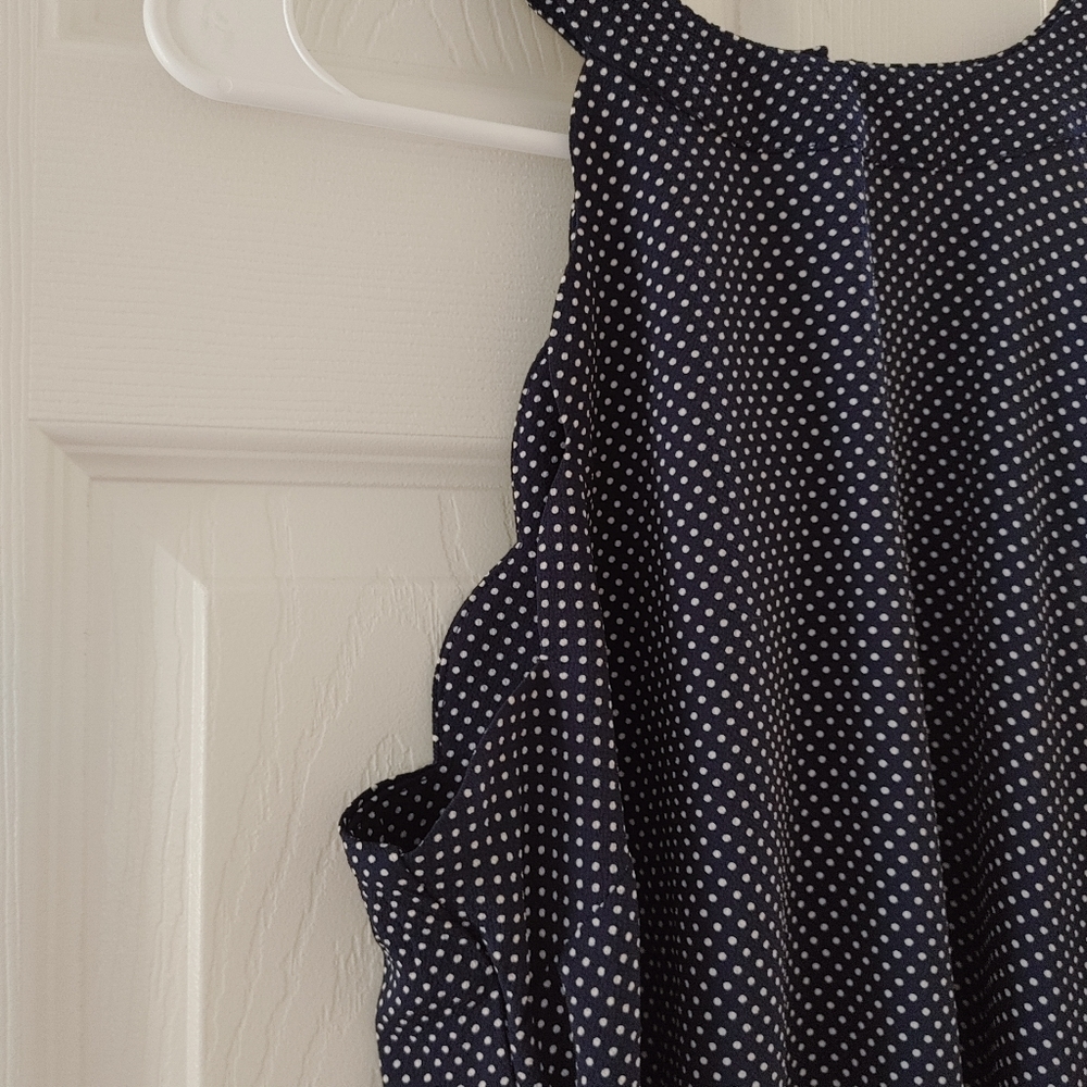 BOGO Navy polka dot dress tank